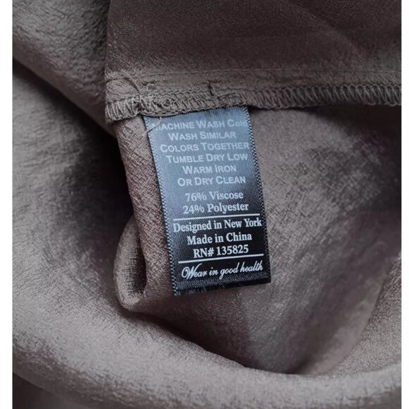 NEW No.6 Ilya Shirt - Ballet Brown Cafe Semi Sheer Buttondown Retro - Picture 9 of 10